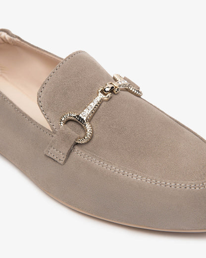 Damen-Loafer aus Wildleder in Beige von NeroGiardini