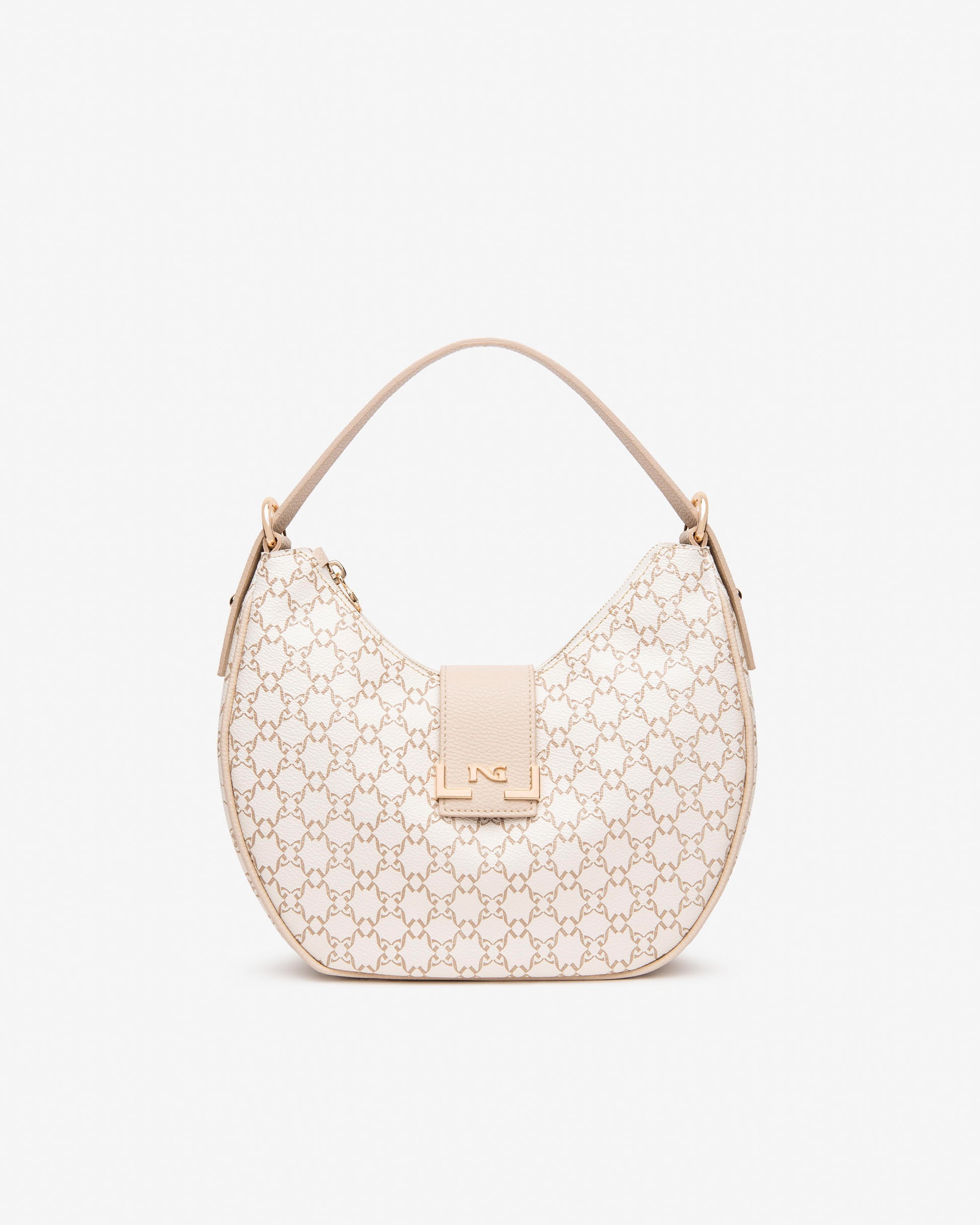 Diese elegante Hobo-Tasche von NeroGiardini ist der ideale Mix aus italienischer Handwerkskunst und modernem Design. Gefertigt aus strapazierfähigem technischem Gewebe und ausgestattet mit einem Reißverschluss, überzeugt sie durch praktische Form, weiche Linien und stilvolle Zurückhaltung.