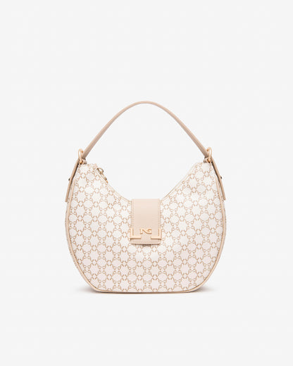 Diese elegante Hobo-Tasche von NeroGiardini ist der ideale Mix aus italienischer Handwerkskunst und modernem Design. Gefertigt aus strapazierfähigem technischem Gewebe und ausgestattet mit einem Reißverschluss, überzeugt sie durch praktische Form, weiche Linien und stilvolle Zurückhaltung.
